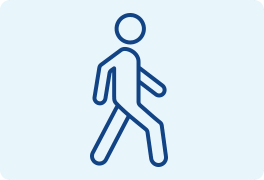 自由に移動するお客様を表したイラスト