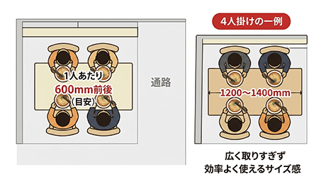 テーブル席は「最小限＋使いやすさ」で設計する