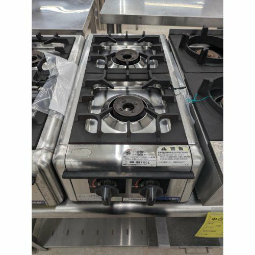 中古】親子コンロ マルゼン M-822DC 幅680×奥行420×高さ160 LPG