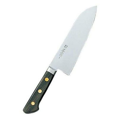 正広作(日本鋼・ツバ付)三徳型 牛刀 17.5cm