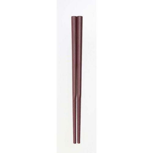 10角 ぐる麺箸 16．5cm 朱 GM－4012