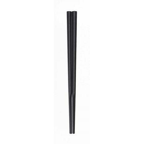 10角 ぐる麺箸 19cm 黒 GM－4001