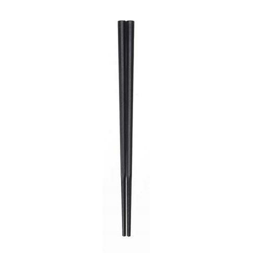 10角 ぐる麺箸 22cm 黒 GM－4003