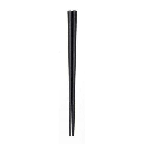 10角 ぐる麺箸 23cm 黒 GM－4004