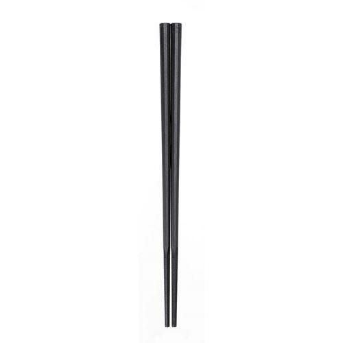 10角 ぐる麺箸 24cm 黒 GM－4005