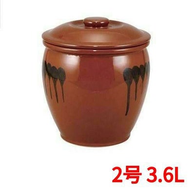 蓋付 半胴瓶 2号 3.6L 紅星窯