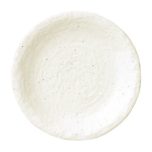 丸皿 新粉引 石目9.0皿/宴会大皿