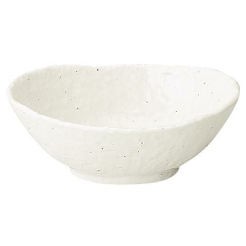 新粉引 石目楕円鉢 中