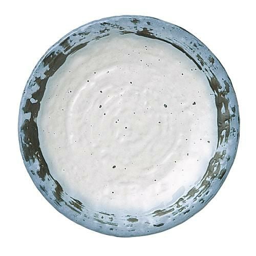 丸皿 なごり雪 石目5.0皿