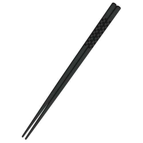 市松柄 四角箸 22．5cm 黒(G－PET製)