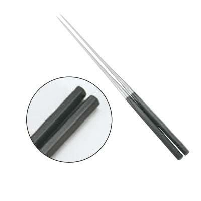盛箸 本焼ステンレス黒合板六角柄盛箸 210mm