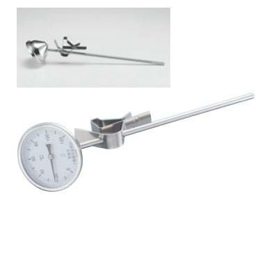 温度計 【斜面式スライドホルダー付 寸胴用温度計 簡易防滴型 PYS-400】 長さ:φ80×470mm