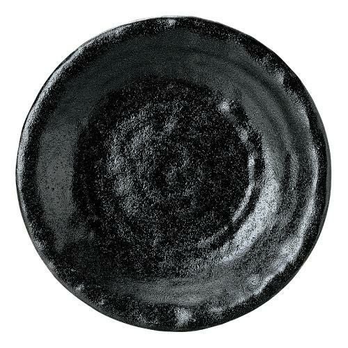 丸皿 ゆず黒耀 石目7.0皿/宴会単品