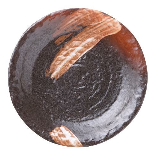 丸皿 白刷毛唐津 石目8.0皿/宴会大皿