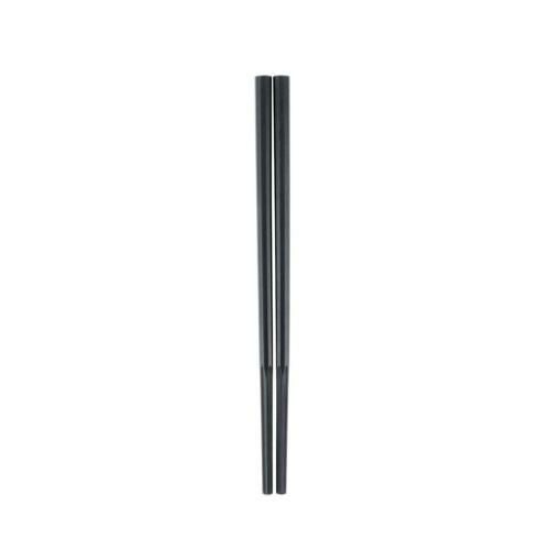 10角 ぐる麺箸 極太 21cm 黒 GM－4050