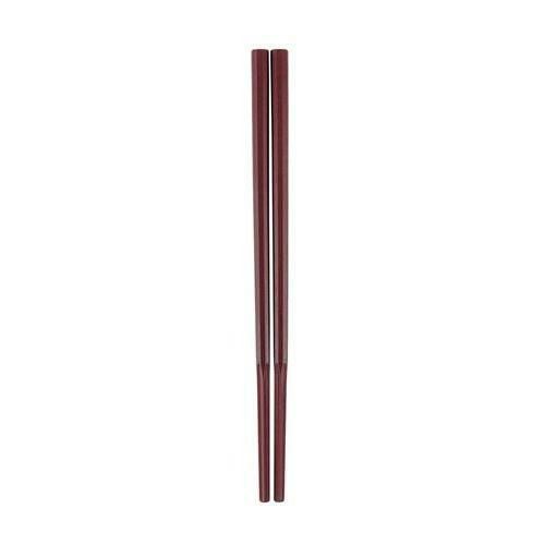 10角 ぐる麺箸 極太 21cm 朱 GM－4052
