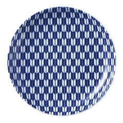 矢絣 青 15cm丸皿