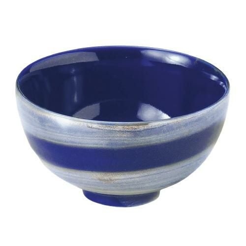 銀彩ブルー リップル茶碗 /業務用食器
