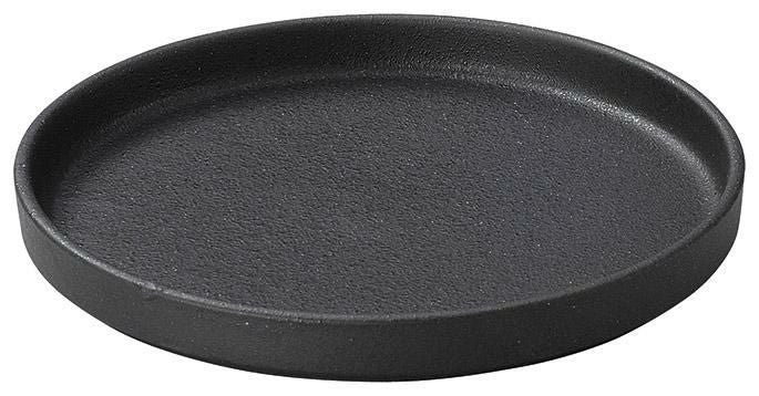 黒曜 23cm丸切立皿