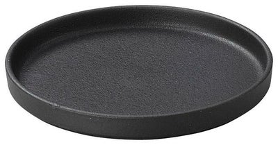 23cm丸切立皿黒曜