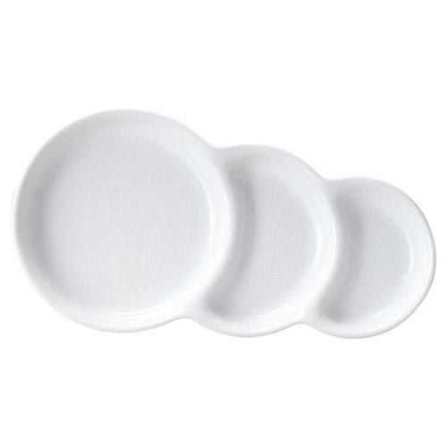 仕切りシリーズ 33cmだんご三つ仕切り皿 /ビュッフェ取皿