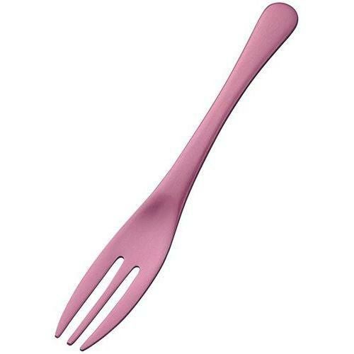アルミ ケーキフォーク アルマイト ピンク加工(1個箱)
