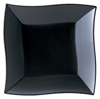 波形 28cm皿(黒マット) /パーティ大皿