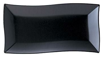 波形 32cm長角皿(黒マット) /パーティ大皿