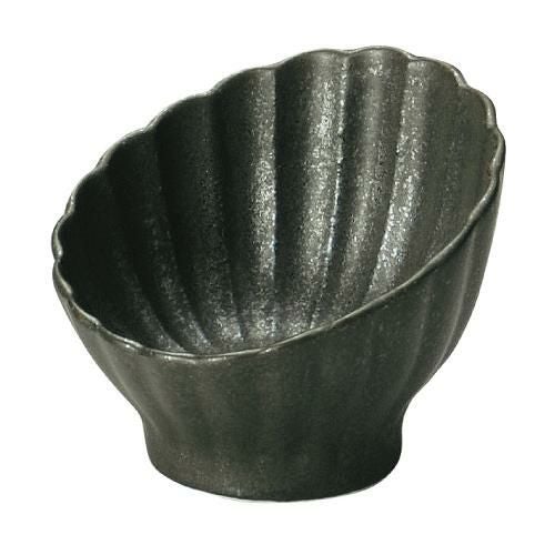 かすみ 黒 7cm斜め小鉢