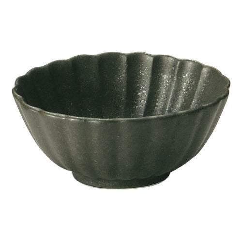 かすみ 黒 7cm楕円小鉢