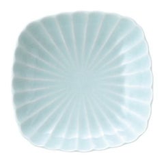 かすみ 青白 12cm丸角皿