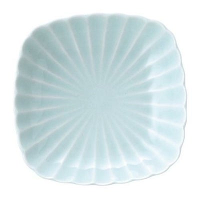 かすみ 青白 12cm丸角皿