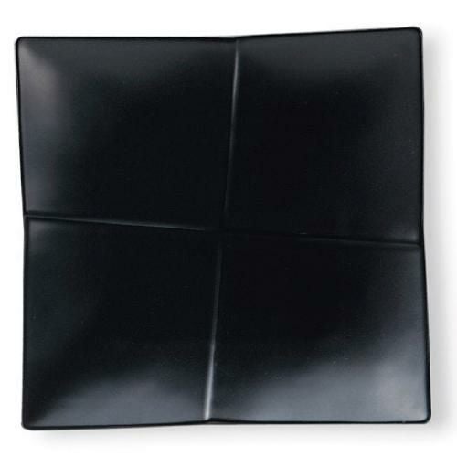 23cm折方皿(黒マット) 正角皿/宴会大皿
