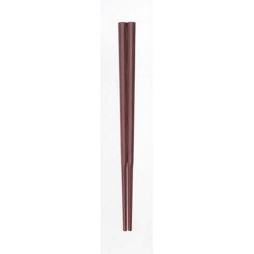 10角 ぐる麺箸 19cm 朱 GM－4013