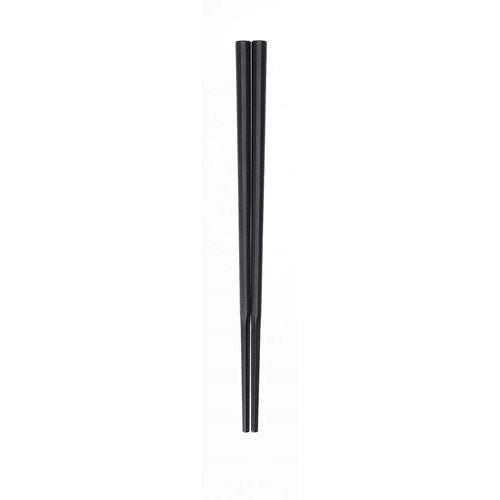 10角 ぐる麺箸 21cm 黒 GM－4002