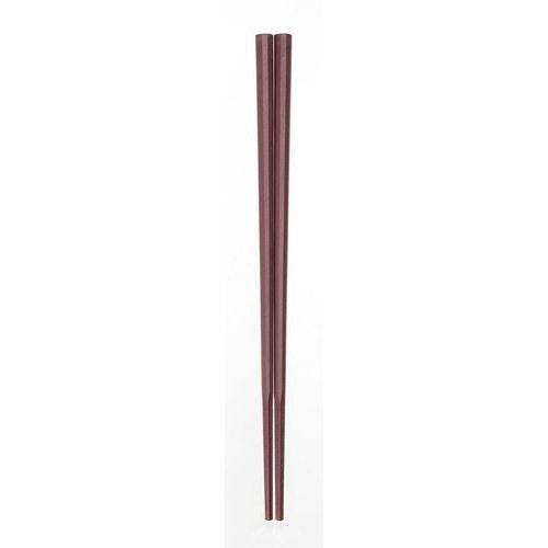 10角 ぐる麺箸 24cm 朱 GM－4017