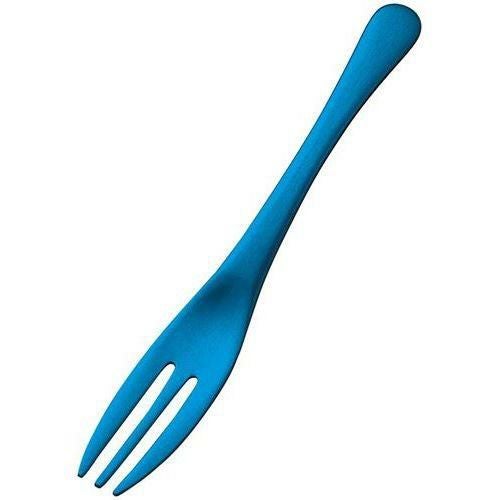 アルミ ケーキフォーク アルマイト ブルー加工(1個箱)