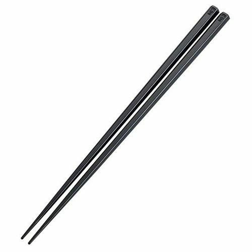 抗菌 六角 箸 すべり止め付 21cm ブラック