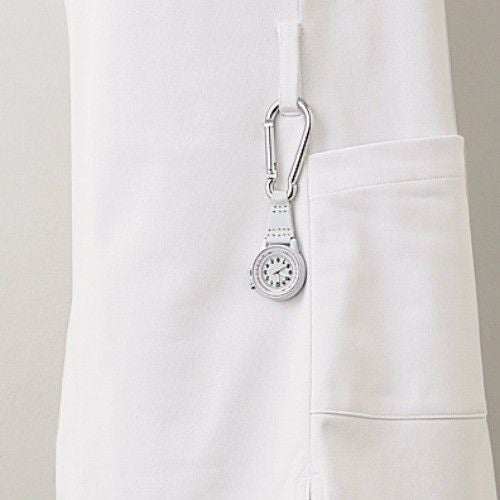 ナースワンピース 半袖 オフホワイト/アメリ ピンク LW402-12