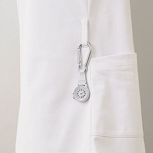 ナースワンピース 半袖 オフホワイト/アメリ ピンク LW403-12