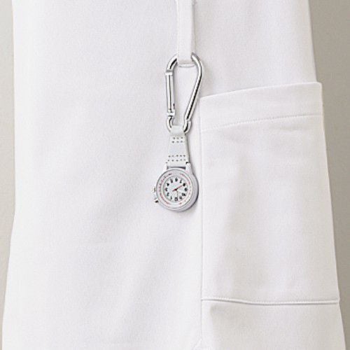 ナースワンピース 半袖 オフホワイト/アメリ ピンク LW411-12