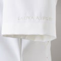ナースジャケット 半袖 オフホワイト/アメリ ピンク LW601-12