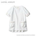 スクラブ レディス 半袖 オフホワイト/アメリ ピンク LW602-12