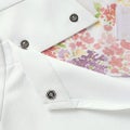 スクラブ レディス 半袖 オフホワイト／アメリ ピンク LW603-12