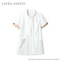 ナースジャケット 半袖 オフホワイト/アメリ ピンク LW801-12
