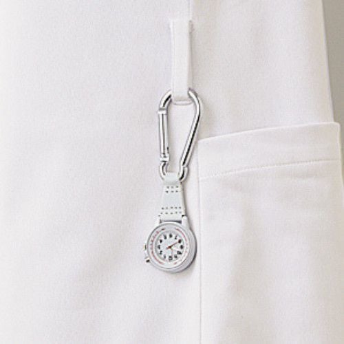 ナースジャケット 半袖 オフホワイト/アメリ ピンク LW801-12