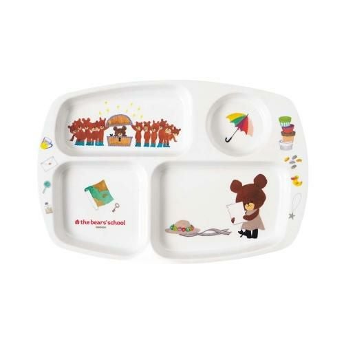 メラミン食器 くまのがっこう「ジャッキーのたからもの」角ランチ皿 CM－20TA