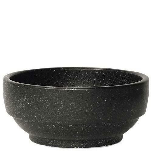 陶器 スタッキング ビビンバ鍋 14cm 黒石目調 230 326－0135