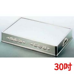 18-8 菊模様角ミラープレート 30吋