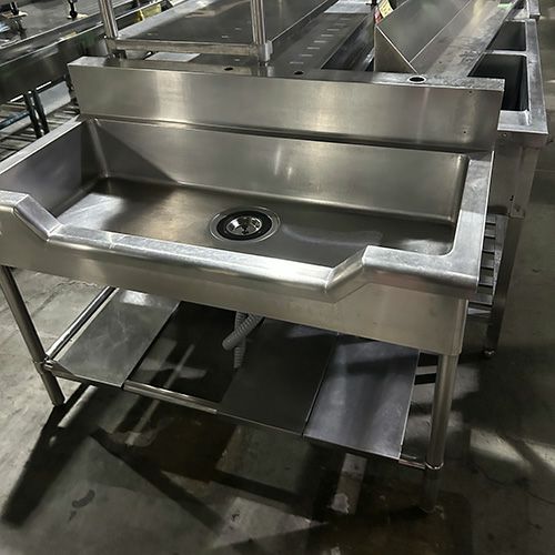 中古】舟形シンク 幅1200×奥行600×高さ800 【送料別途見積】【業務用